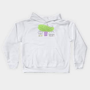 plants are my therapy Kids Hoodie